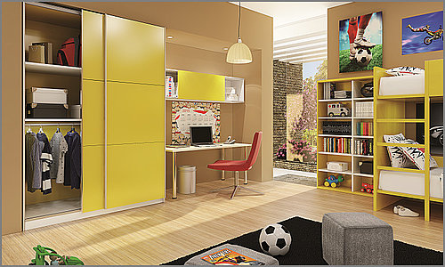 Room to dream! Wardrobe with floating doors